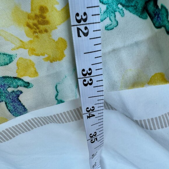 Zara White with Yellow and Turquoise Floral Tea Dress - Picture 13 of 13